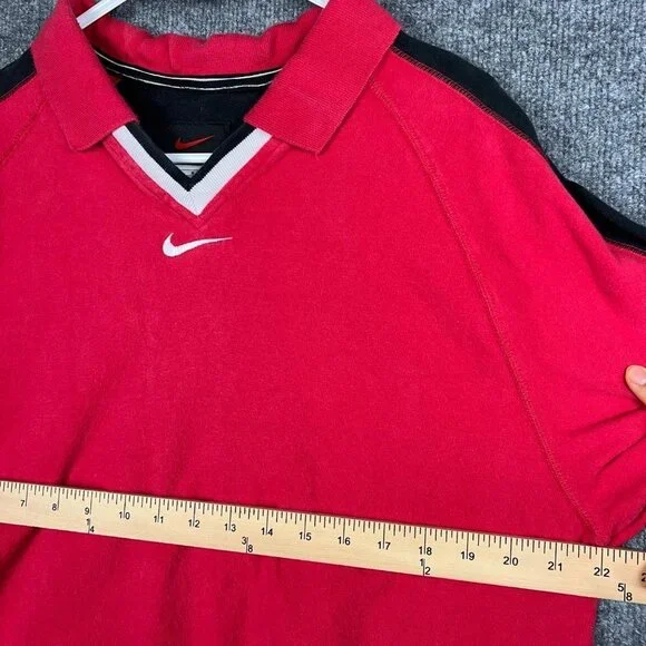 Vintage Nike Polo Shirt Embroidered Swoosh Men’s Medium 90s Center Check Logo - Picture 4 of 7